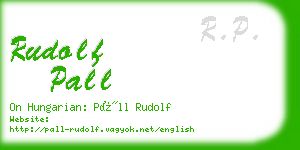 rudolf pall business card